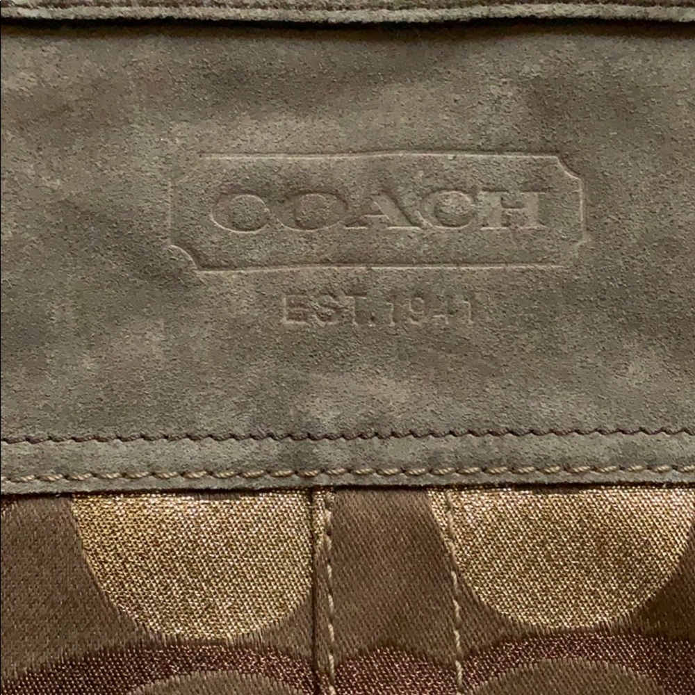 COACH PURSE WITH GOLD BEADS ON BOTH SIDES